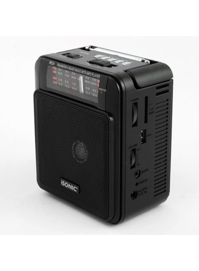 iSONIC - Rechargeable Band Radio With Mp 3 Player iR 224 Black - Image 1