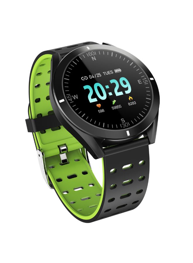 P6 Intelligent Waterproof Smartwatch Black/Green - Image 2