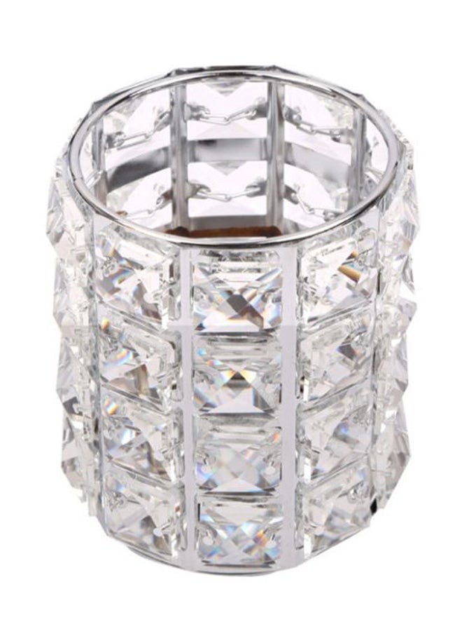 حامل لفرش الماكياج بتصميم أوروبي فضي - Image 1