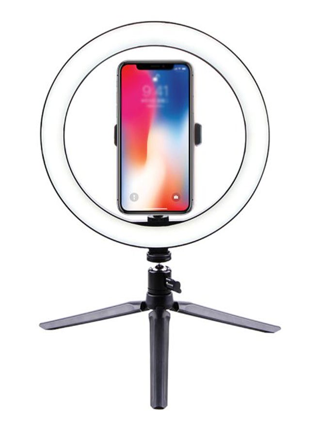 Photography LED Selfie Light With Table Tripod Black - Image 1