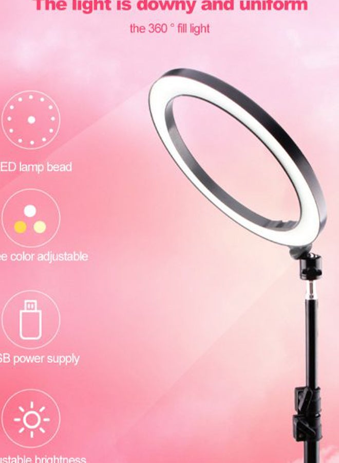 LED Selfie Light Photography Tripod black white - Image 2