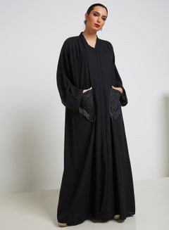 Embroidered Abaya Black