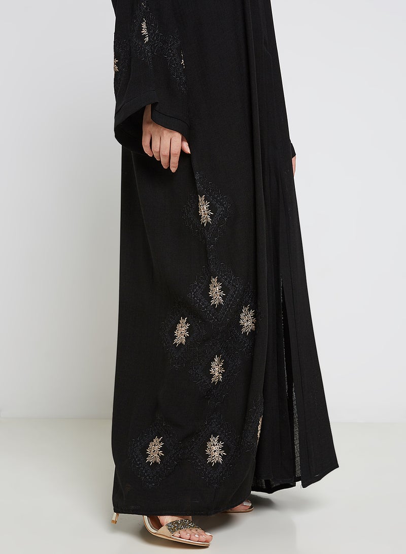 ROZA - Embroidered Abaya Black - Image 1
