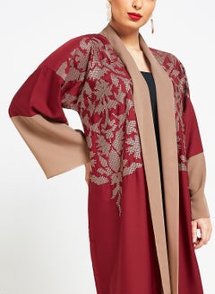 Embroidered Abaya Maroon - v1587299727/N36360158V_3