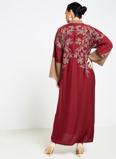 Embroidered Abaya Maroon - v1587299728/N36360158V_2