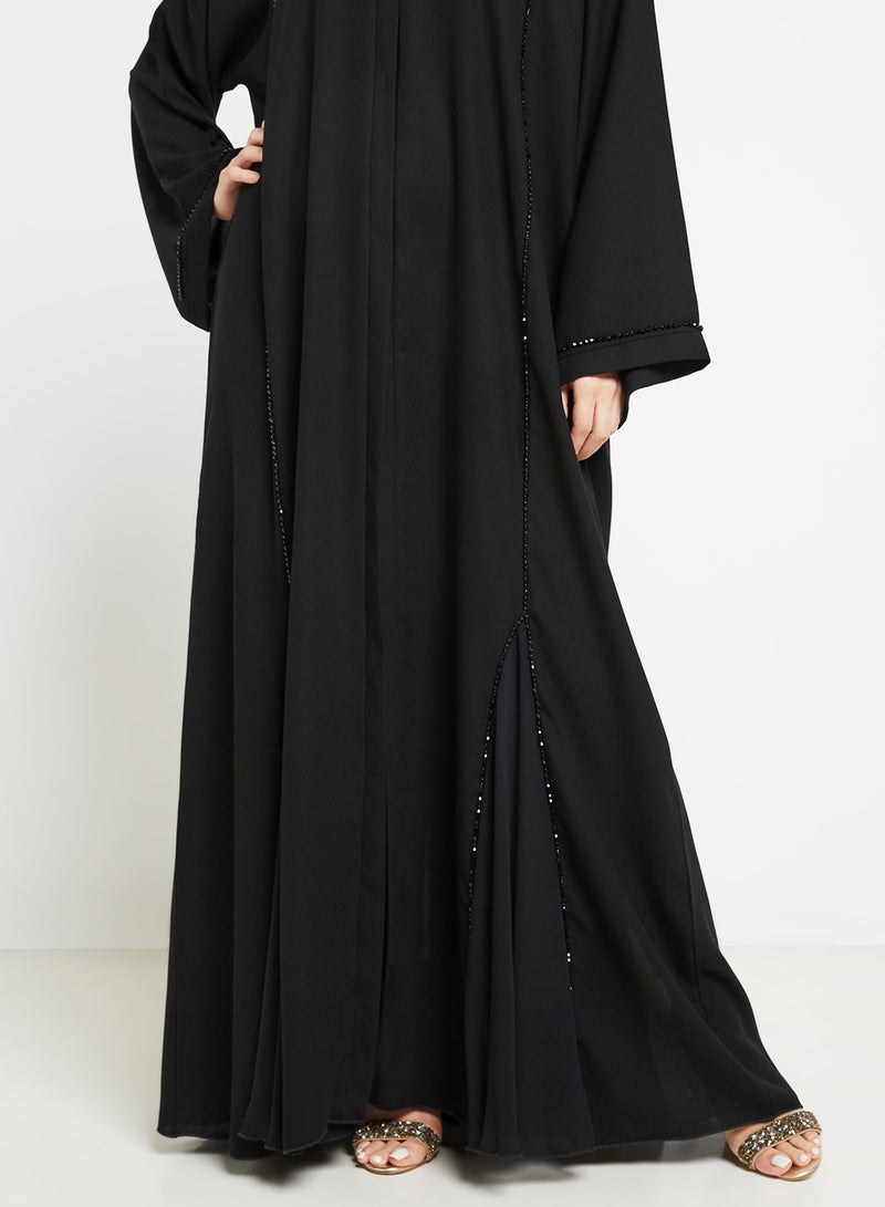 ROZA - Embroidered Abaya Black - Image 1