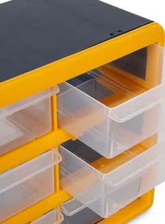 homeworks 6 Drawers Plastic Storage Box Yellow/Clear 28cm  - Image 3