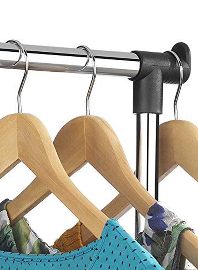 Stainless Steel Garment Rack Silver/Black 160x42x78cm  - Image 4