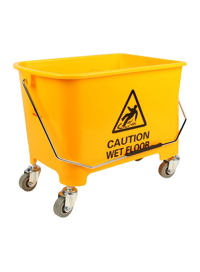 ALMUFARREJ - Mini Mop Bucket Wringer Trolley Yellow/Silver/Blue 20Liters - Image 1