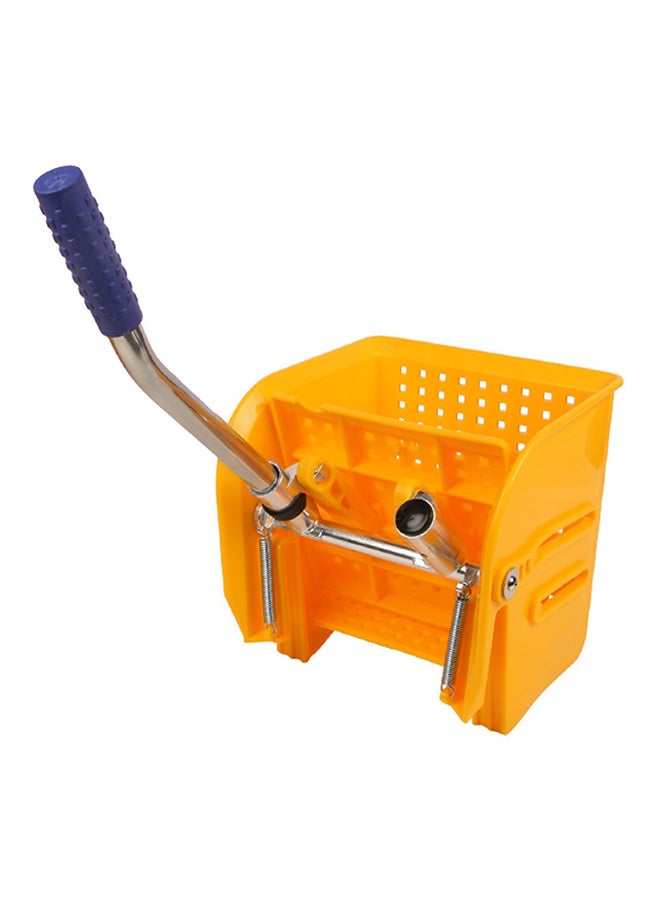 ALMUFARREJ - Mini Mop Bucket Wringer Trolley Yellow/Silver/Blue 20Liters - Image 1