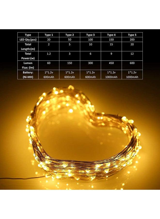 Solar Powered Fairy String Lights White 10meter