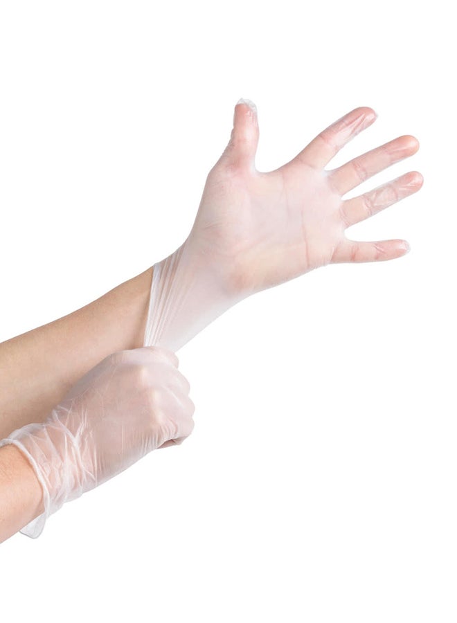 BES PACK Vinyl Gloves Clear Medium - Image 2
