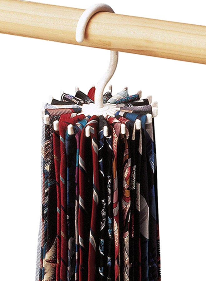 EvriHolder - Twirl Tie Rack Organizer Hanger White - Image 1