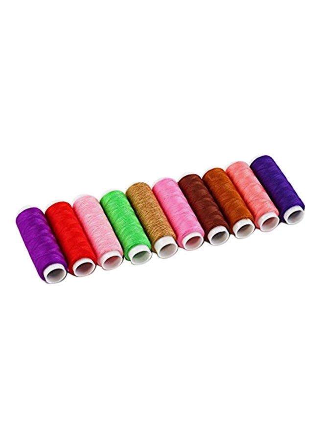 39-Piece Bobbins And Sewing Threads With Case Multicolour