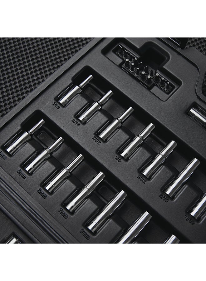 Stanley 85-Piece Socket Tool Set Black/Silver 15.8x11x3inch  - Image 5