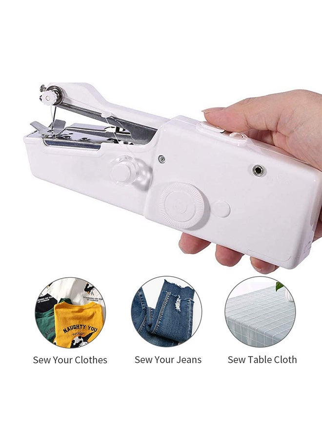 Generic Handheld Portable Sewing Machine White  - Image 3