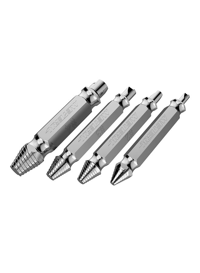 4-Piece Damaged Screws Extractor and Remover Set Silver 8.7 x 6.2 x 1.7cm - v1587364549/N24776392A_2