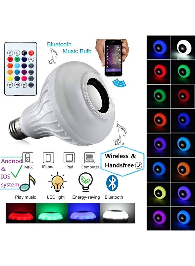 EHOME - LED Wireless Bluetooth Light Bulb With Remote Multicolour - Image 1