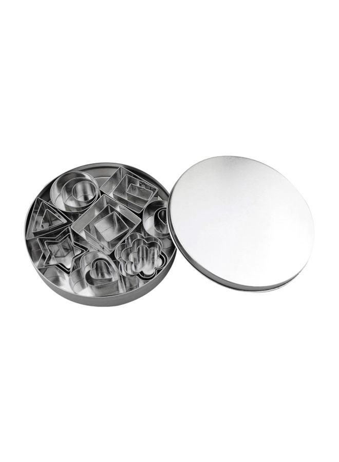 24-Piece Stainless Steel Cookie Cutter Set Silver 12x2.5x12cm - Image 4
