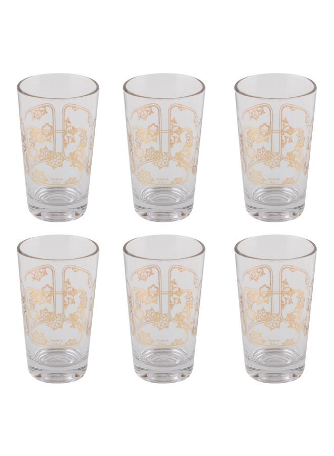 Dimlaj 6-Piece Glass Set Clear/Gold 320ml
