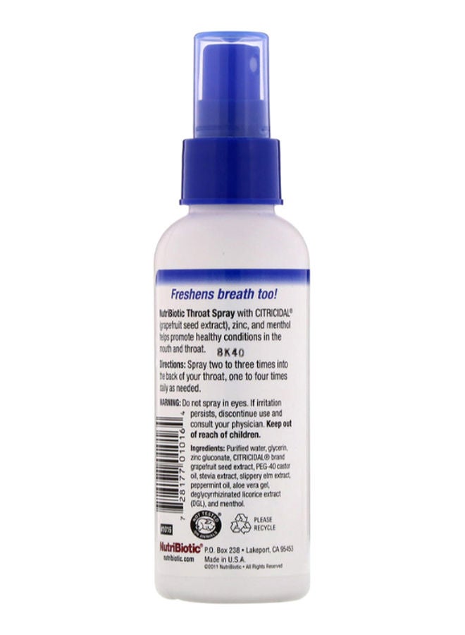 Nutribiotic - Throat Spray With Grapefruit Seed Extract Plus Zinc And Menthol - Image 1