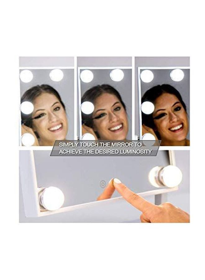 إيست ليدي مرآة زينة بمصابيح LED فضي / شفاف 47.5x36.5سم  - Image 3
