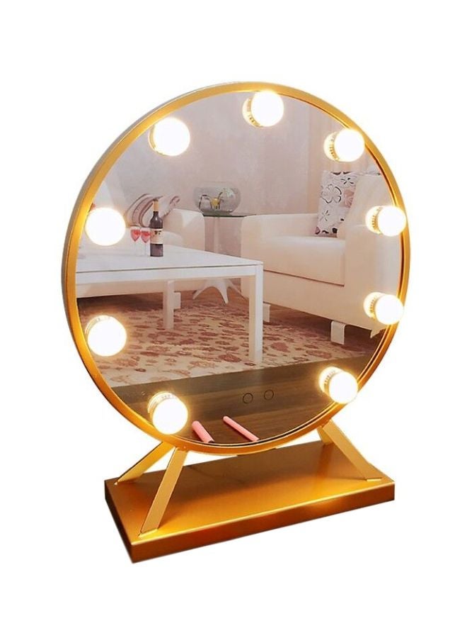 إيست ليدي مرآة زينة بمصابيح LED ذهب / شفاف 47x40سم - Image 1
