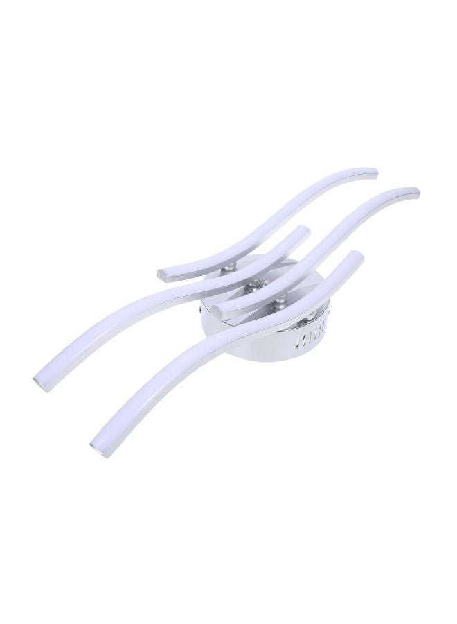 LED 4 Branch Waved Ceiling Light White 60x9x14cm - Image 1