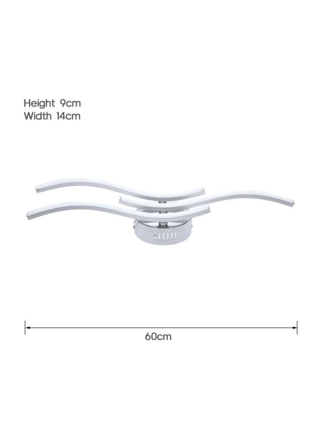LED 4 Branch Waved Ceiling Light White 60x9x14cm - Image 2