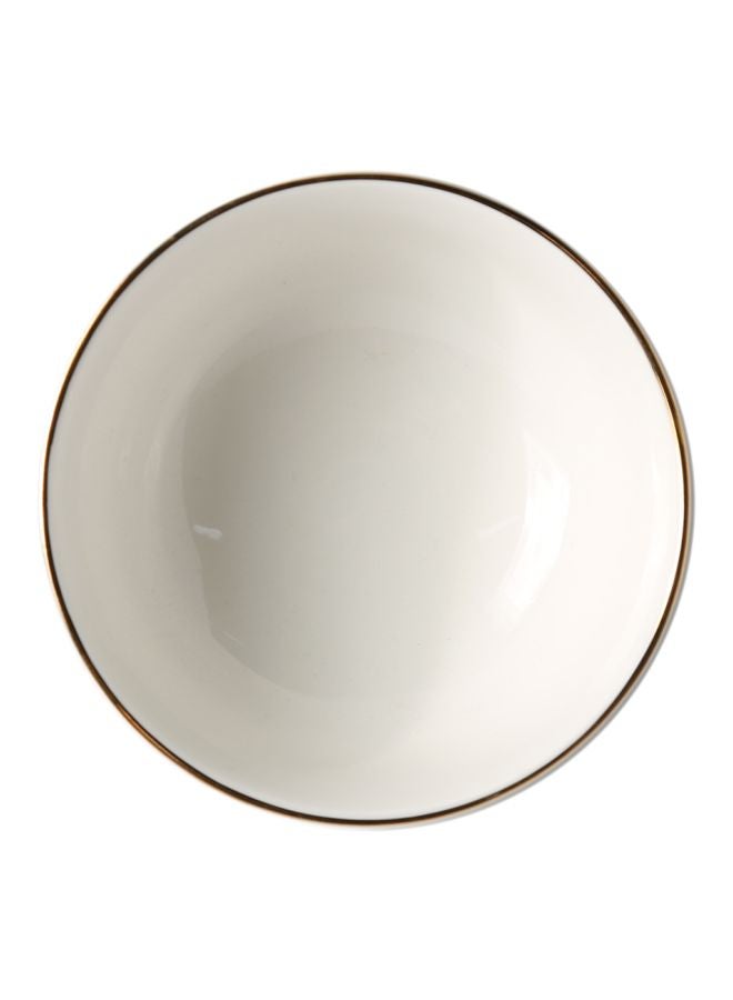 Viva Ceramic Compote Bowl White/Gold 12x12x6.5centimeter - v1587370780/N37017323A_3