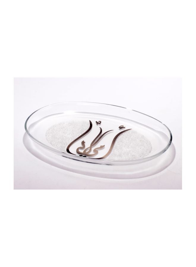Dimlaj Platinum Oval Platter Clear 30cm - Image 2