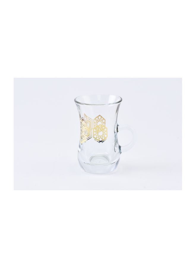 Dimlaj 6-Piece Dara Doctrine Cup Set Clear/Gold 220ml - Image 2