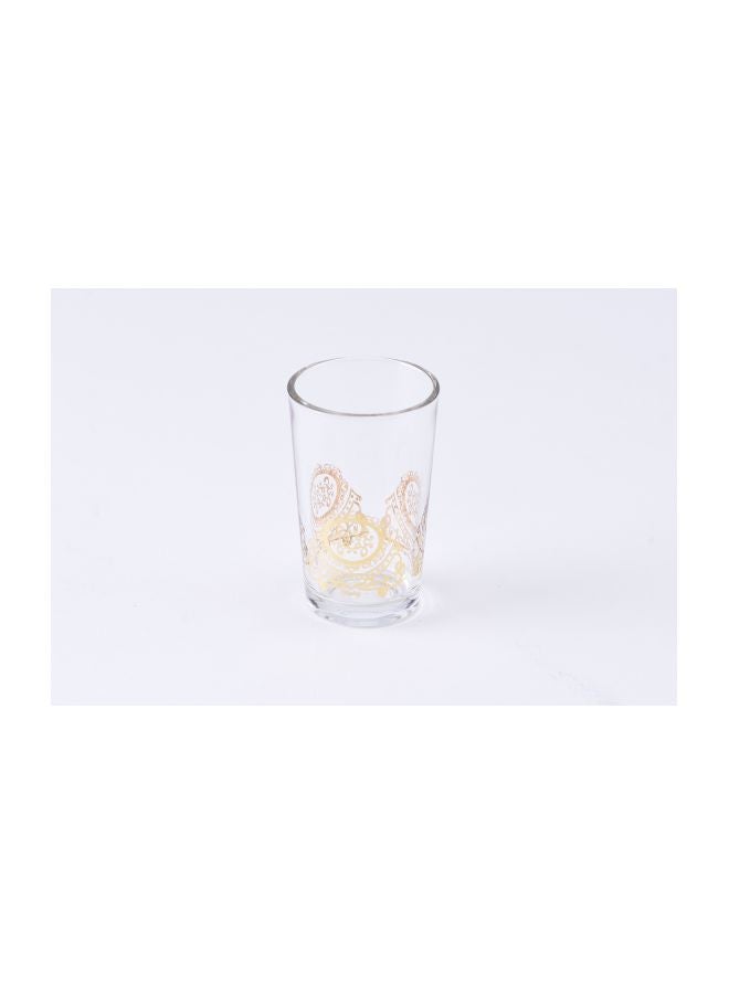Dimlaj 6-Piece Moroccan Glass Set Clear/Gold 320ml - Image 2