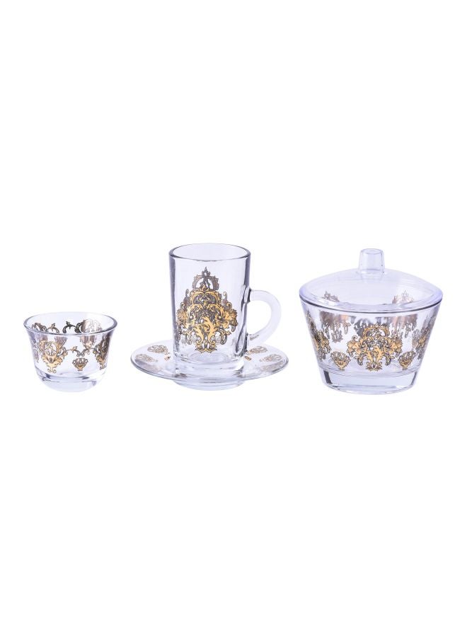 Dimlaj 20-Piece Imperial Doctrine Coffee Set Clear/Gold - Image 1