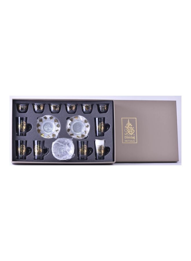 Dimlaj 20-Piece Imperial Doctrine Coffee Set Clear/Gold - Image 2