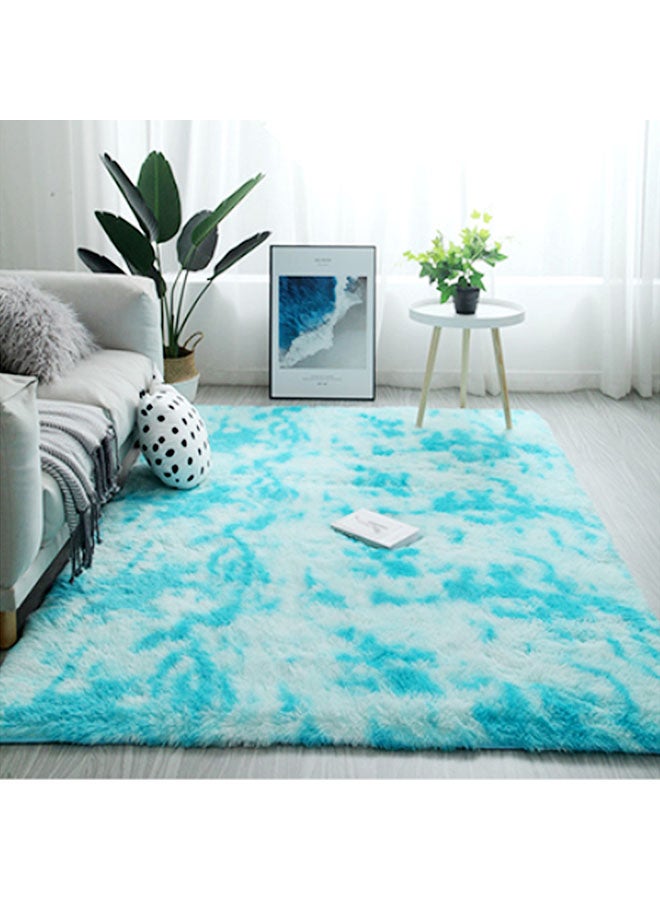 بساط مخملي لغرفة المعيشة بتصميمٍ عصري أزرق 60 x 90سم 
