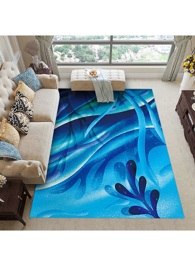 Anti-Skid Living Room Mat Blue 80 x 120cm