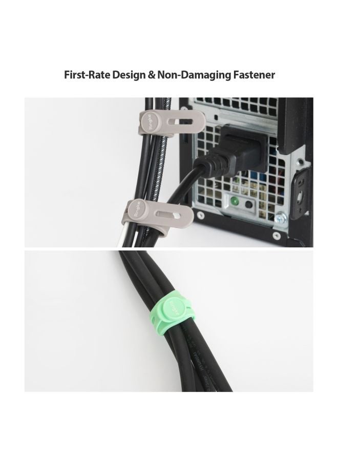 Ringke 5-Piece Reuable Cable Organizing Strap Black - Image 3