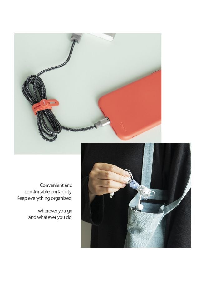 Ringke 5-Piece Reuable Cable Organizing Strap Black - Image 4