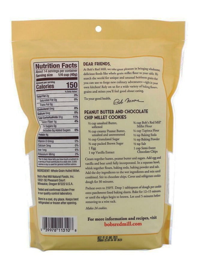 Bob's Red Mill Whole Grain Millet Flour 567grams - Image 2