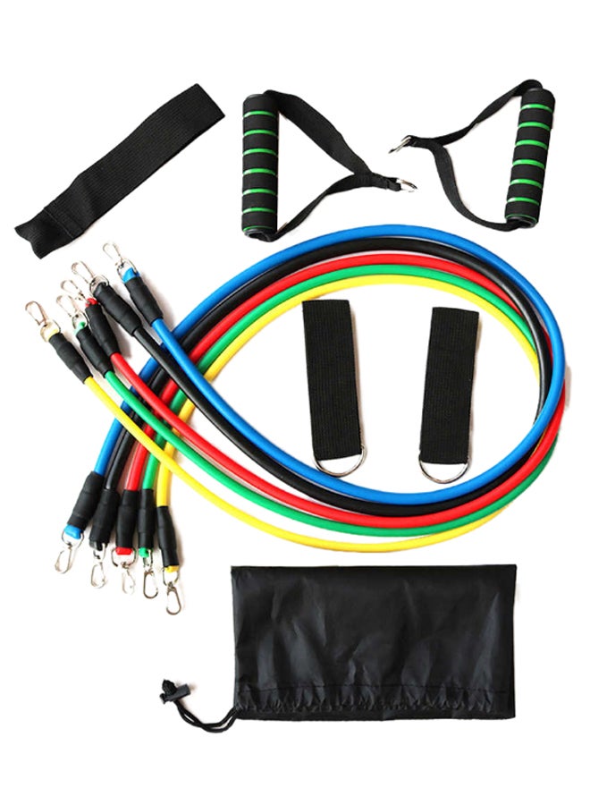 11-Piece Multi-Functional Muscle Strength Yoga Training Rope Set 22 x 6cm