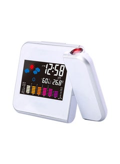 Multi-Functional Colour Changing Digital Clock White 15.8 x 11cm