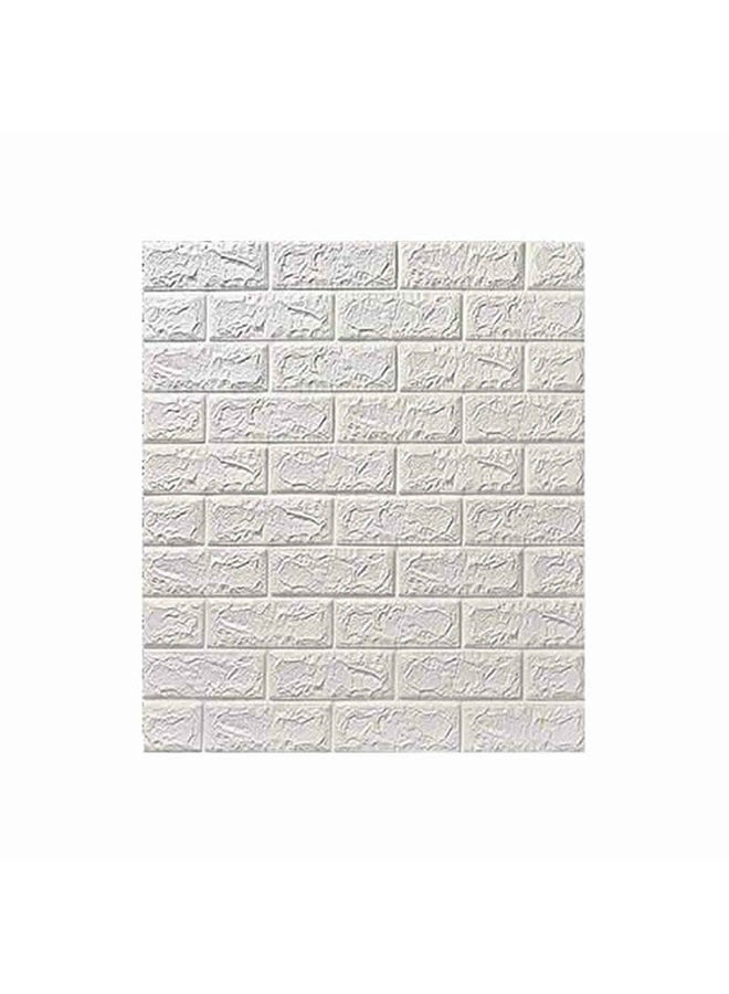 SAPU 3D Brick Pattern Wall Sticker white 70 x 77centimeter
