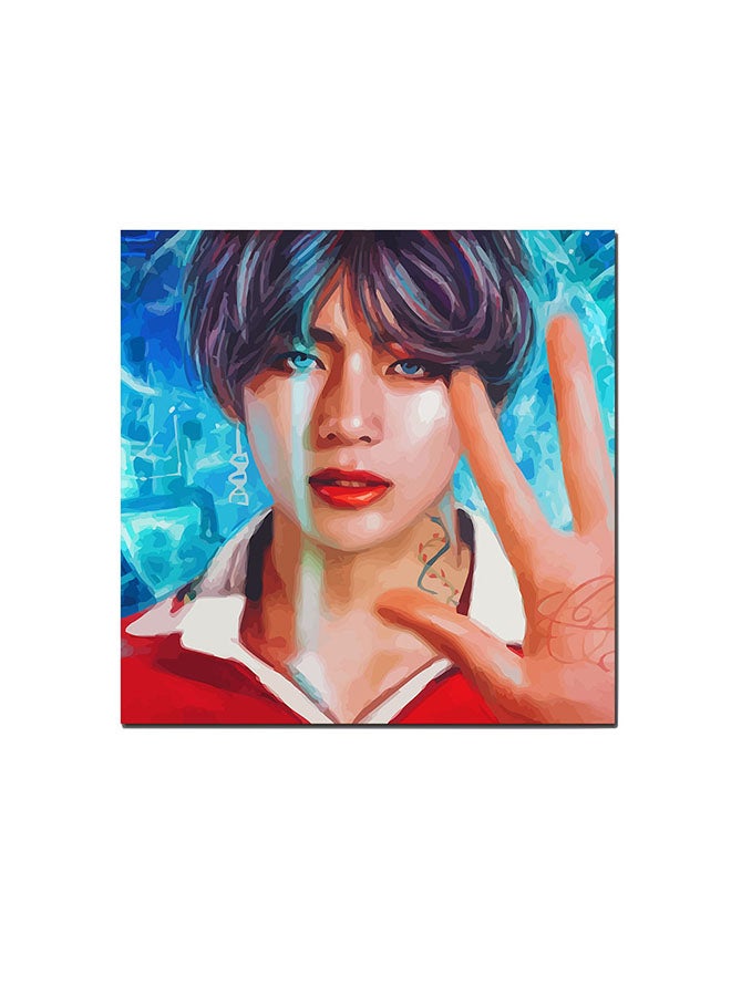 أتيك لوحة حائط فنية بشعار فرقة BTS متعدد الألوان 30 x 30Ø³Ù†ØªÙŠÙ…ØªØ± - Image 1