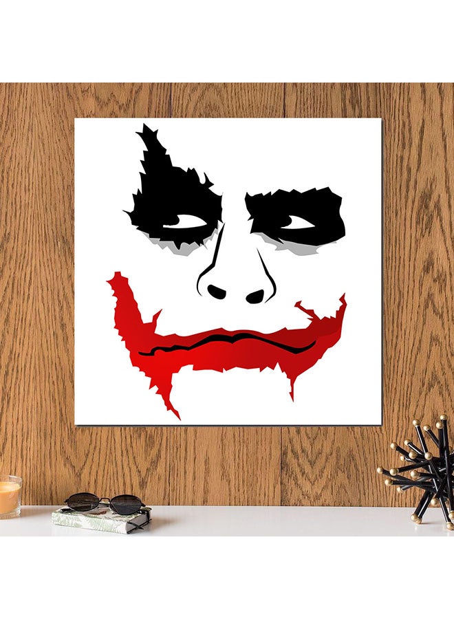 Atiq The Joker Wall Art Painting White/Black/Red 30 x 30cm - Image 2