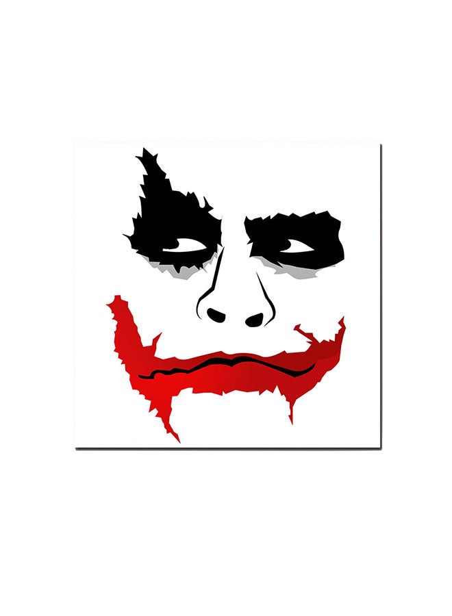 Atiq The Joker Wall Art Painting White/Black/Red 30 x 30cm - Image 1