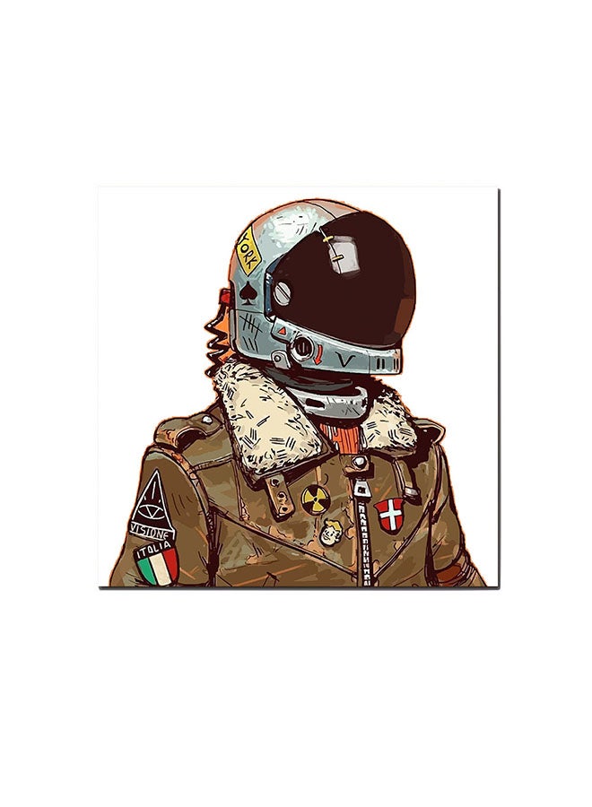 Atiq The Biker Wall Art Painting Multicolour 30 x 30cm - Image 1