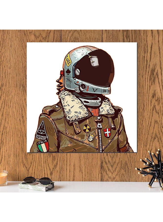 Atiq The Biker Wall Art Painting Multicolour 30 x 30cm - Image 2