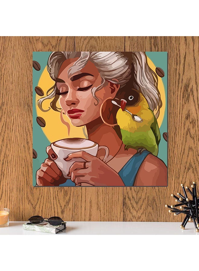 أتيك لوحة فنية لديكور الحائط لمحبي القهوة متعدد الألوان 30 x 30Ø³Ù†ØªÙŠÙ…ØªØ± - Image 2