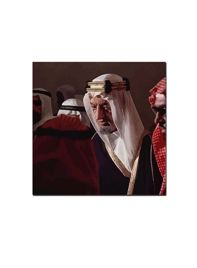 Atiq King Faisal Wall Art Painting Multicolour 30 x 30centimeter - Image 1